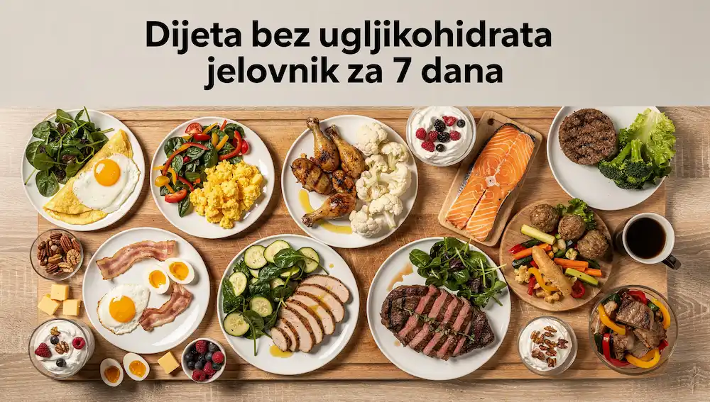 Dijeta bez ugljikohidrata jelovnik za 7 dana