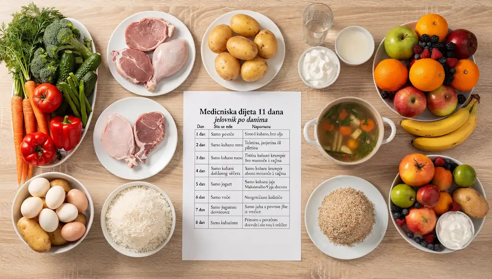 Medicinska dijeta 11 dana jelovnik po danima