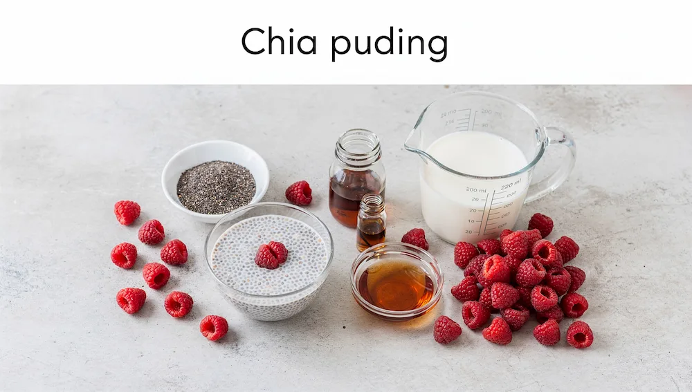 Chia puding od vanile s malinama