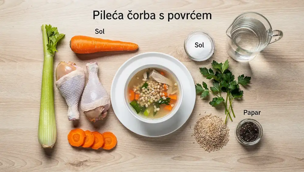 Pileća čorba s povrćem i ječmom