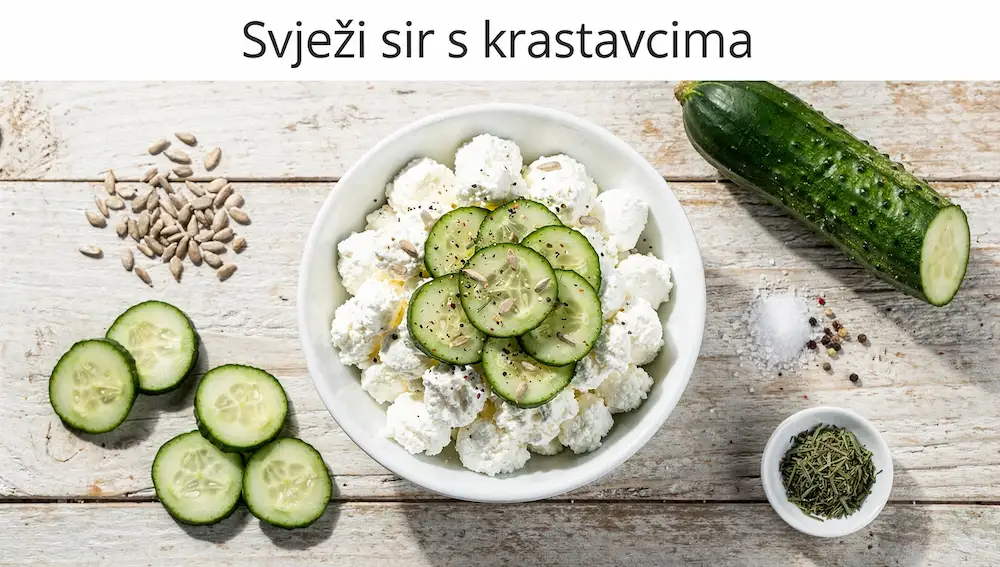 Svježi sir s krastavcima