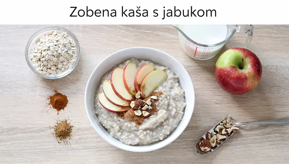 Zobena kaša s jabukom i lješnjacima