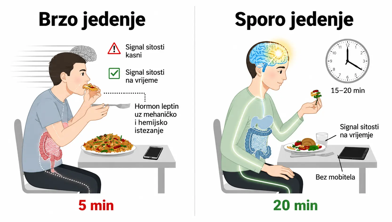 Jedete prebrzo i mozak ne stigne registrirati sitost